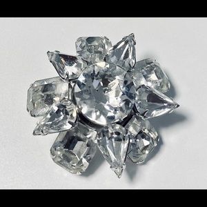 Vintage Kramer Large Rhinestone Brooch